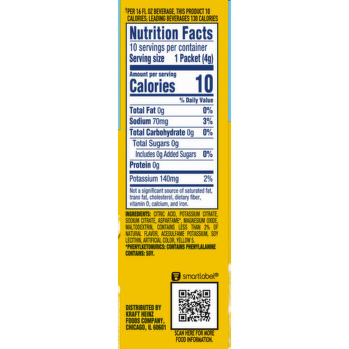 Crystal Light Zero Sugar Lemonade Drink Mix