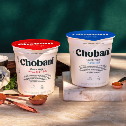 Chobani Yogurt, Greek, Nonfat, Plain