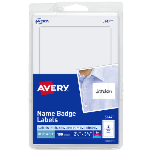 Avery Name Badges Plain