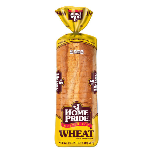 Home Pride Bread, Enriched, Wheat, Butter Top