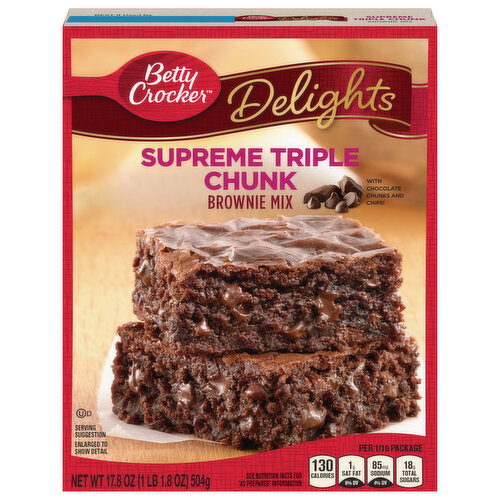 Betty Crocker Brownie Mix, Supreme Triple Chunk