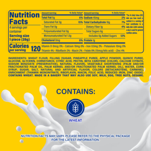 Marinela Piña Pineapple Filled Cookies, 2 packs, 3.88 oz