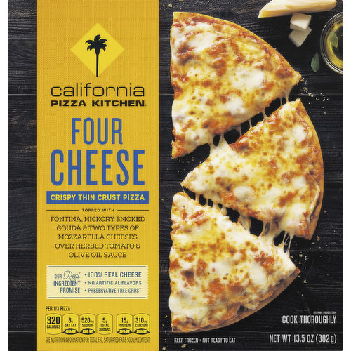California Pizza Kitchen Pizza, Four Cheese, Crispy Thin Crust