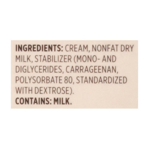 First Street Whipping Cream, Heavy, 40% Butterfat
