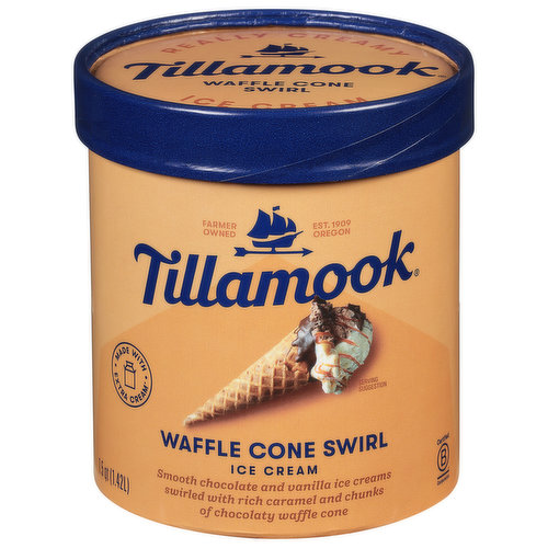 Tillamook Ice Cream, Waffle Cone Swirl