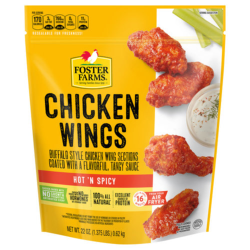 Foster Farms Chicken Wings, Hot 'N Spicy