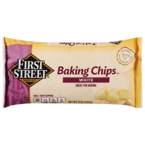 First Street Baking Chips, White