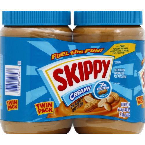 Skippy Peanut Butter Spread, Twin Pack