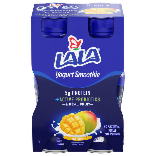 Lala Yogurt Smoothies, Mango, 4 Pack
