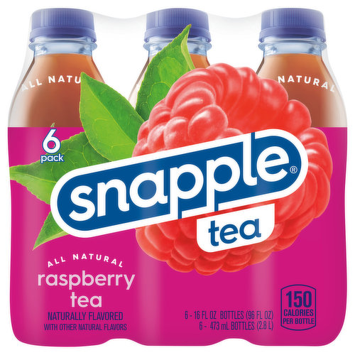 Snapple Tea, Raspberry, 6 Pack