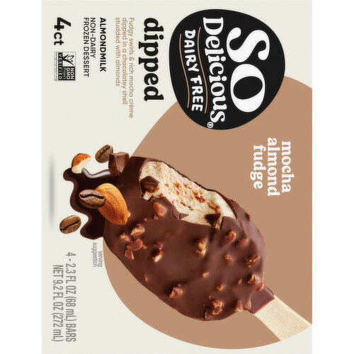 So Delicious Dairy Free Non-Dairy Almondmilk Dipped Mocha Almond Fudge Frozen Dessert