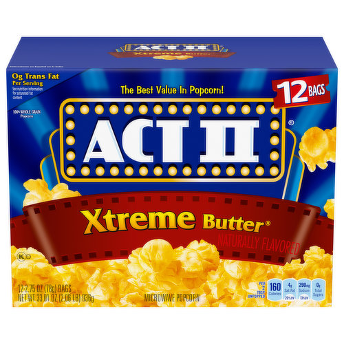 Act II Popcorn, Microwave, Xtreme Butter