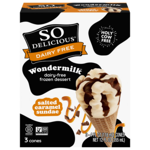 So Delicious Dairy Free Frozen Dessert, Dairy-Free, Salted Caramel Sundae