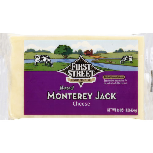 First Street Cheese, Monterey Jack, Natural