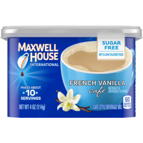 Maxwell House International Beverage Mix, Cafe-Style, Sugar Free, French Vanilla Cafe