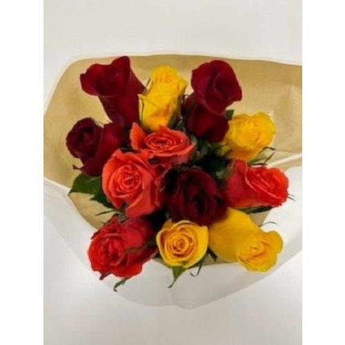 Dozen Rainbow Rose 1 ea