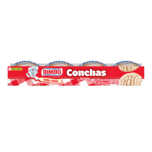 Bimbo Vanilla Pastry, 8 packs, 16.96 oz