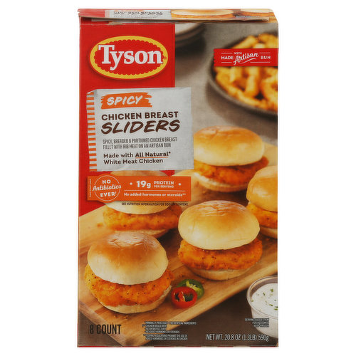 Tyson Sliders, Chicken Breast, Spicy