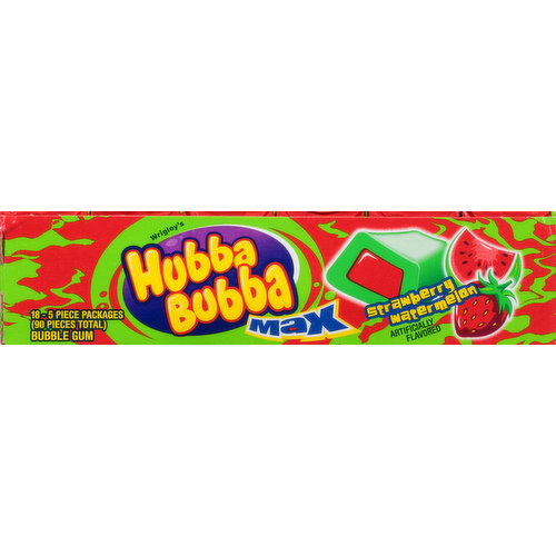 Hubba Bubba Bubble Gum, Strawberry Watermelon, Max