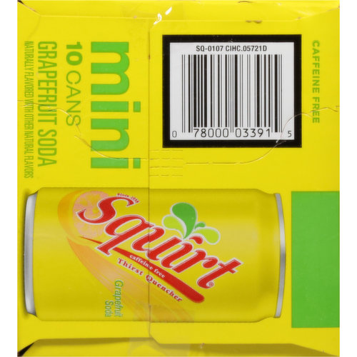 Squirt Soda, Grapefruit, Caffeine Free, Mini