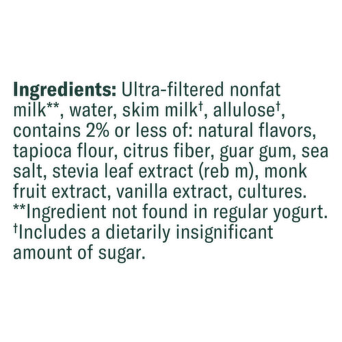 Chobani Yogurt, Greek, Nonfat, Zero Sugar, Vanilla
