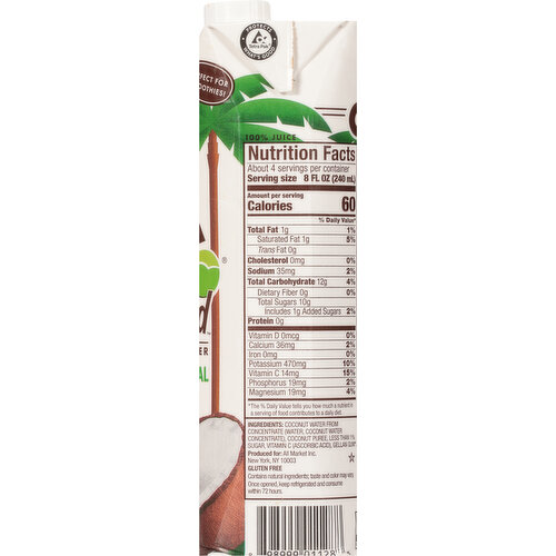 Vita Coco Coconut Water, The Original, Pressed