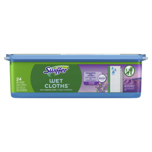 Swiffer Swiffer Sweeper Wet Mopping Cloth Refills, Lavender Scent, 24 count