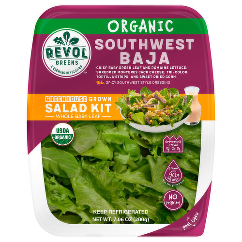 Revol Greens Salad Kit, Organic, Southwest Baja