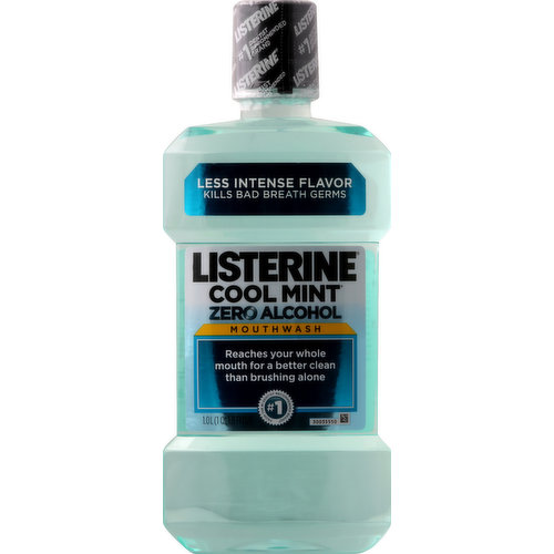 Listerine Mouthwash, Zero Alcohol, Cool Mint