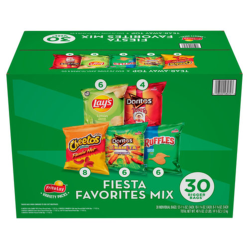 Frito Lay Snacks, Fiesta Favorites Mix, Variety Packs