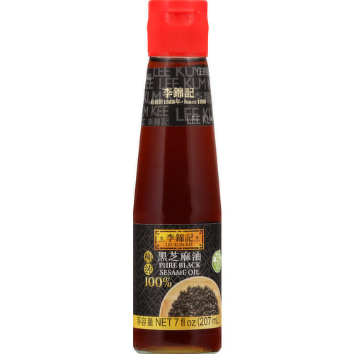 Lee Kum Kee Sesame Oil, 100%, Pure Black