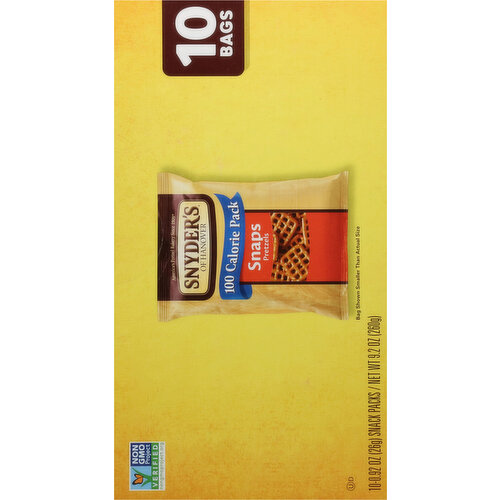 Snyder's of Hanover Pretzels, Snaps, 100 Calorie Pack