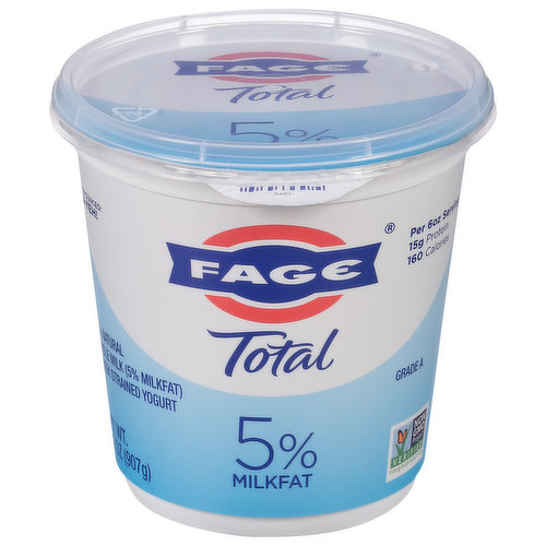 Fage Yogurt, 5% Milkfat, Greek, Strained