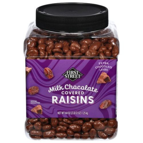 First Street Raisins, Milk Chocolate Covered