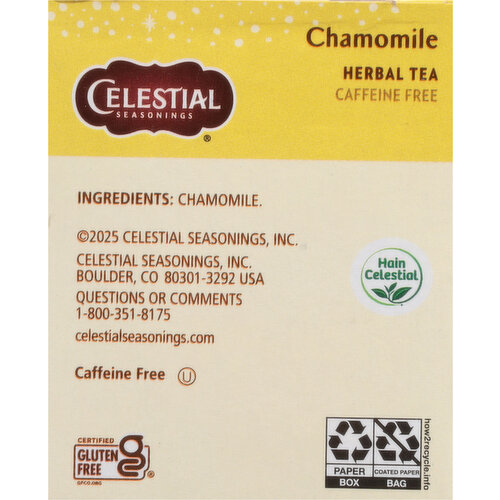 Celestial Seasonings Caffeine Free Tea Bags Chamomile Herbal Tea