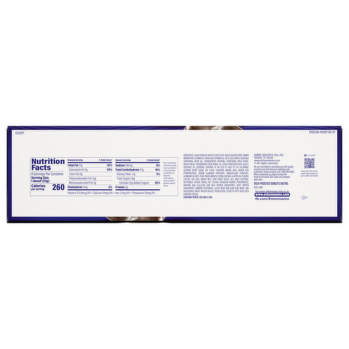 Entenmann's Rich Frosted Chocolate Donuts, 8 count, 15 oz