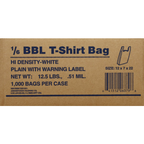 Smart & Final T-Shirt Bag, BBL, 1/6