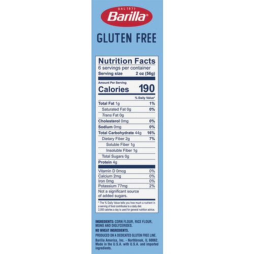 Barilla Gluten Free Rotini - Non-GMO Gluten Free Pasta Made with Blend of Corn & Rice - Vegan Pasta