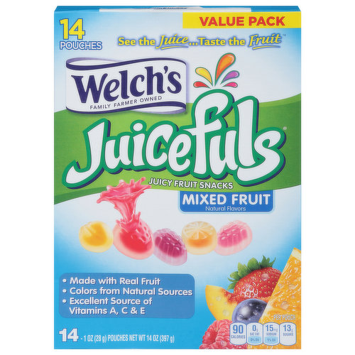 Juicefuls Juicy Fruit Snacks, Mixed Fruit, Value Pack
