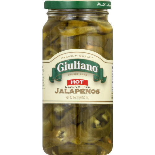 Giuliano Jalapenos, Nacho Sliced, Hot