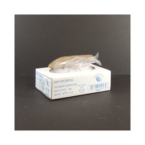 Bakery & Food Bag Low Density Clear Poly Bag, 4x2x12