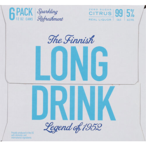 The Finnish Long Drink Gluten Free Zero Sugar Citrus Gin