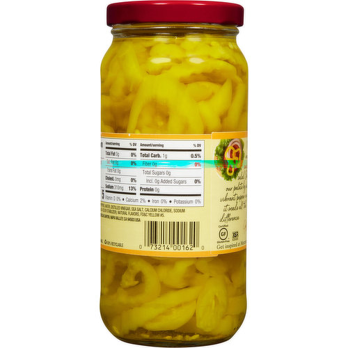 Mezzetta Banana Pepper Rings, Mild, Fresh Pack