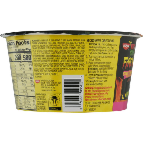 Nissin Stir Fry Asian Noodles in Sauce, Scorchin' Sesame Shrimp Flavor, Hot & Spicy