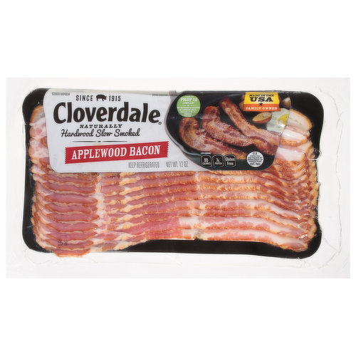 Cloverdale Bacon, Applewood, Hardwood Slow Smoked