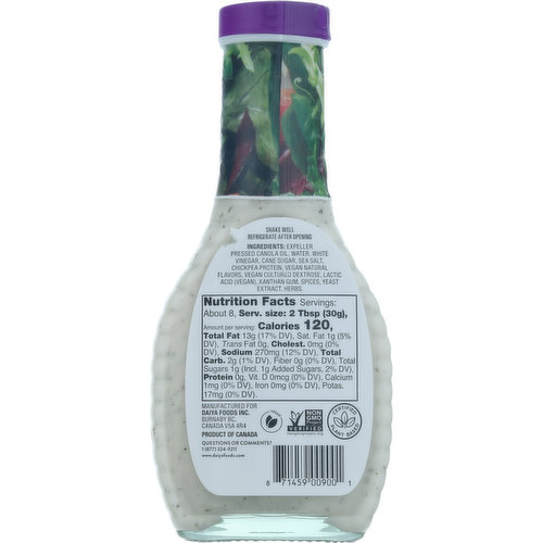 Daiya Dressing, Homestyle Ranch, Rich & Creamy