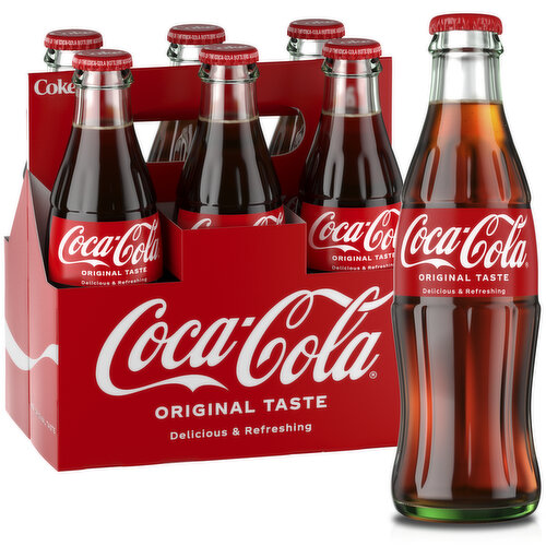 Coca-Cola Coca- Cola Glass Bottles, 8 fl oz, 6 Ct