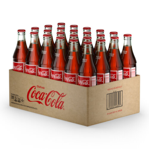 Coca-Cola Mexican Coke Soda Soft Drink, Cane Sugar, 16.9 fl oz