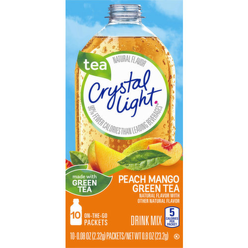 Crystal Light On-The-Go Sugar Free Peach Mango Green Tea Powdered Drink Mix