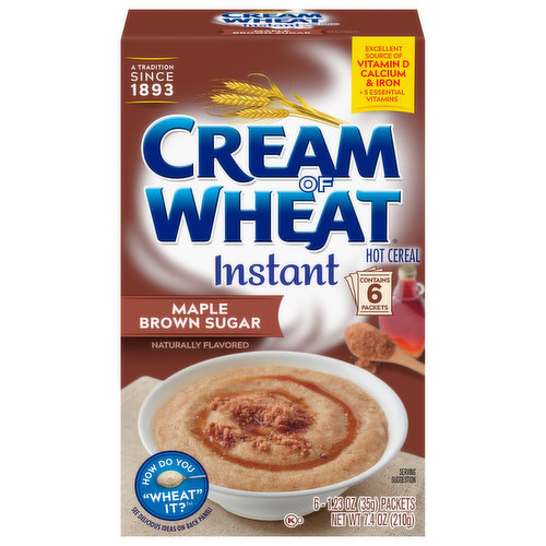Cream of Wheat Hot Cereal, Maple Brown Sugar, Instant